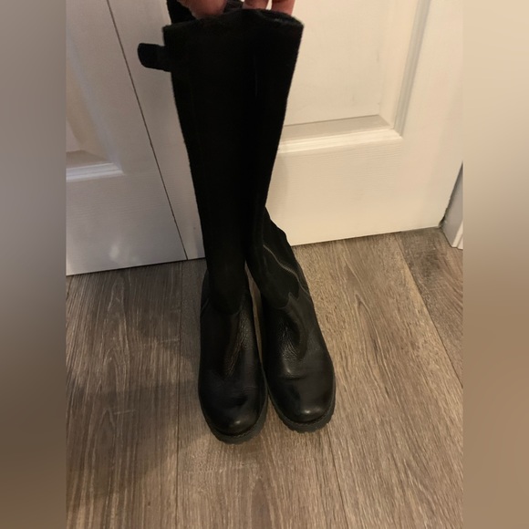 Lucky Brand Lug Sole Knee High Boots, Zip and Buckle Closure, Like New - Picture 9 of 16